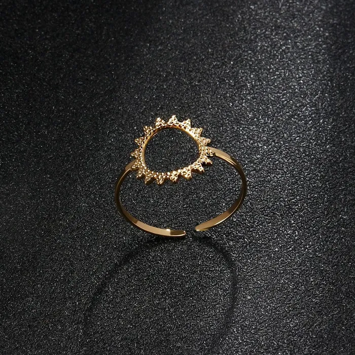 wickedafstore Rings Gold Sun Statement Ring