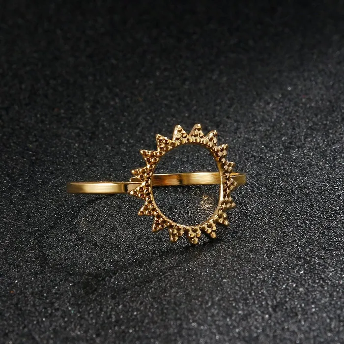 wickedafstore Rings Gold Sun Statement Ring
