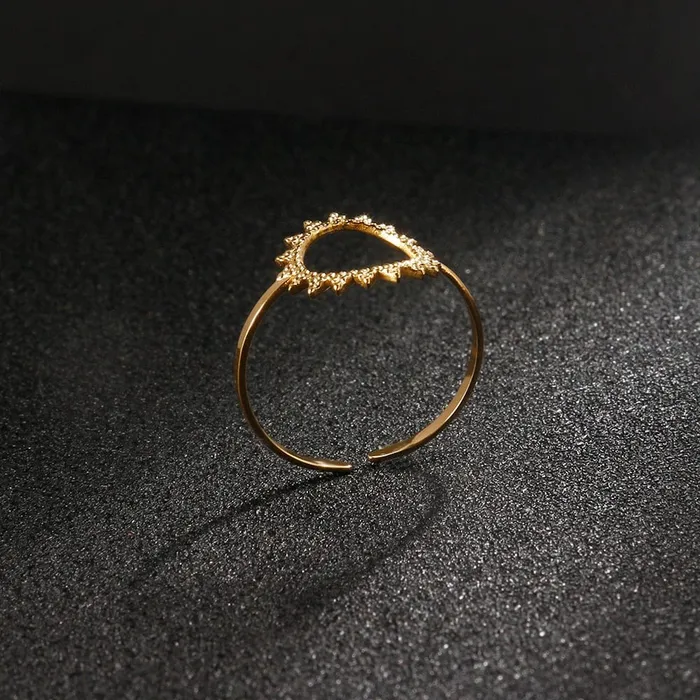 wickedafstore Rings Gold Sun Statement Ring
