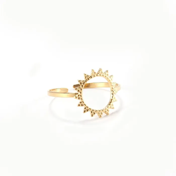 wickedafstore Rings Gold Sun Statement Ring