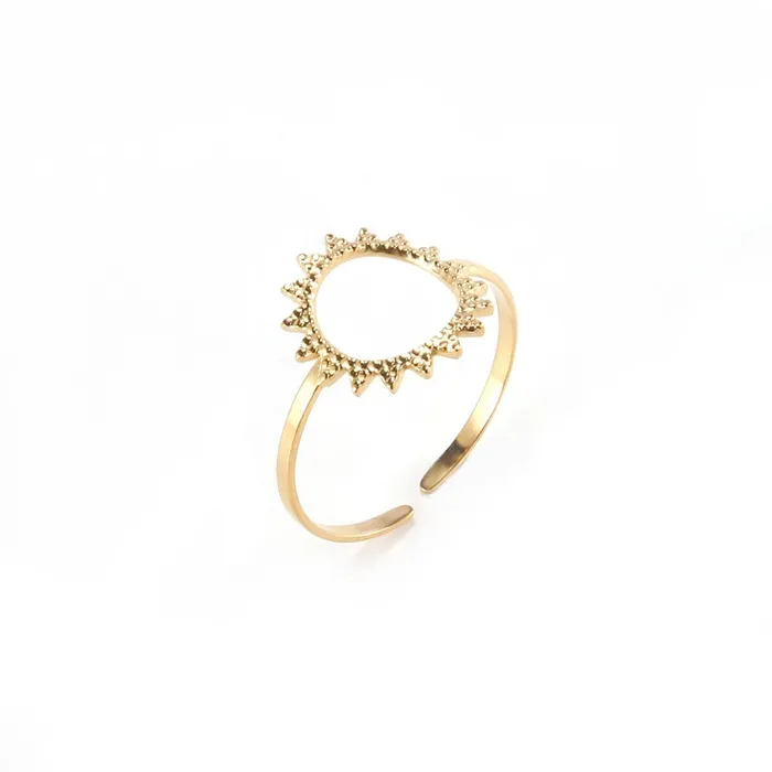 wickedafstore Rings Gold Sun Statement Ring